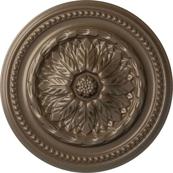 Ekena Millwork Chester Ceiling Medallion (Fits Canopies up to 2 1/4"), Hnd-Painted Warm Silver, 15 3/4"OD x 1 7/8"P CM15CHWSS - main